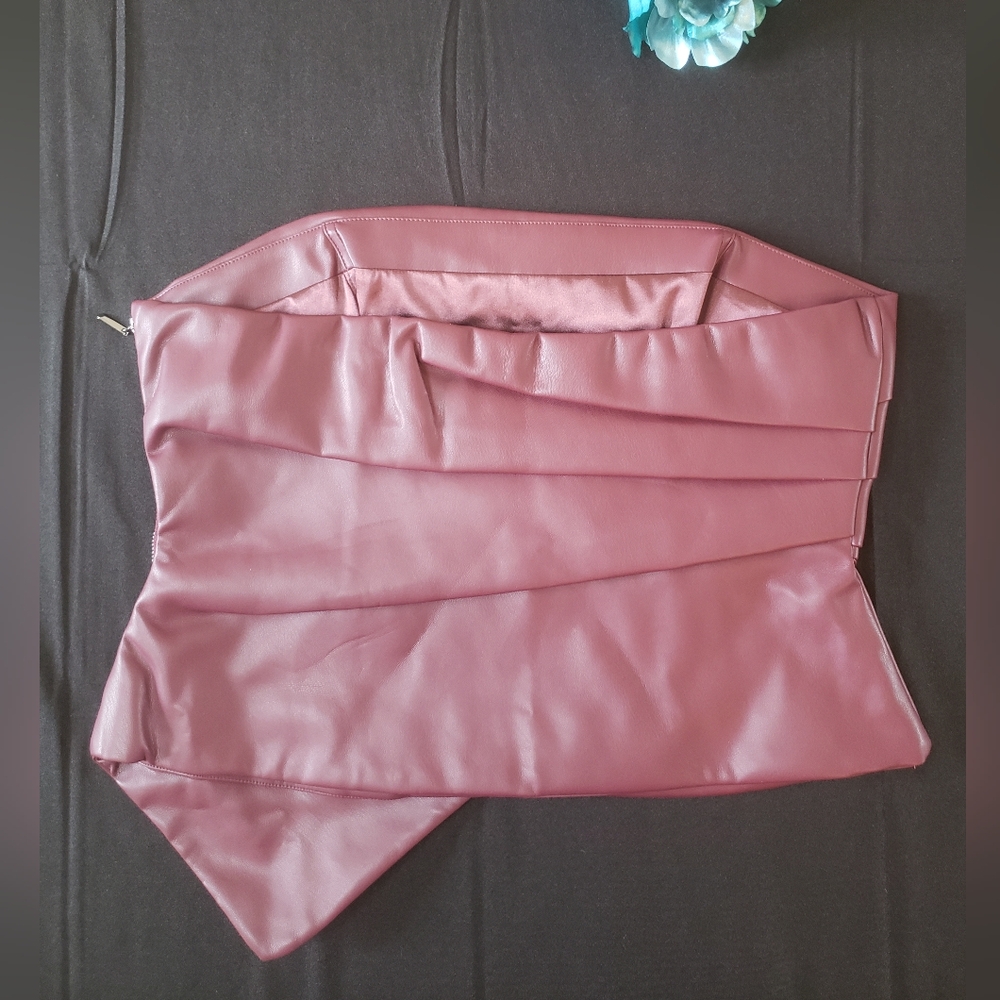 Faux Leather Bustier - Picture 2 of 6